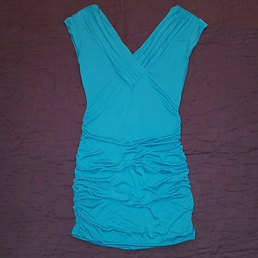 Turquoise bodycon dress
